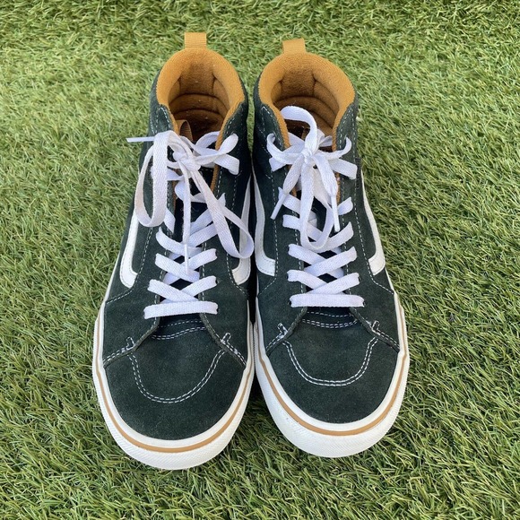 Vans Filmore Hi Vansguard Youth Shoes Size 7y Forrest Green Sued/Tan/White - Picture 3 of 12